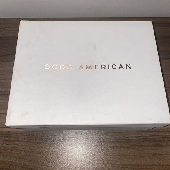 Good American CinderF*ckingRella Clear Lucite Wedge Heel White Terry Size 10 NIB - Picture 10 of 10